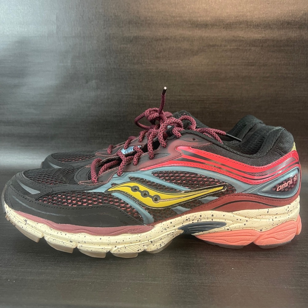Saucony ProGrid Omni 9 Men's‎ Size 11 Autumnal Equinox Black Red Running Shoes